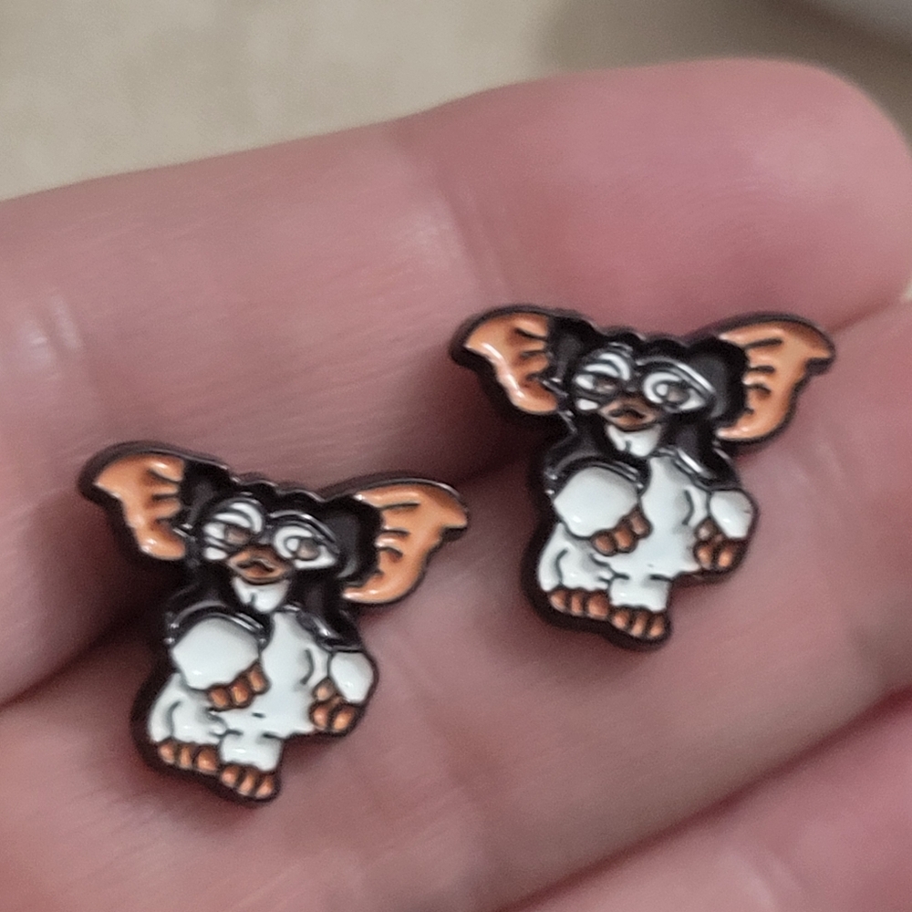 Gremlins Movie Mogwai Enamel 80s Post Earrings